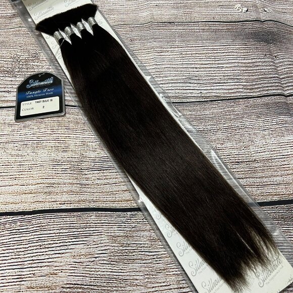 #2 Darkest Brown 18” 100% Human Hair Straight Yaki Bulk Micro Braid Braiding Hai - Picture 1 of 4